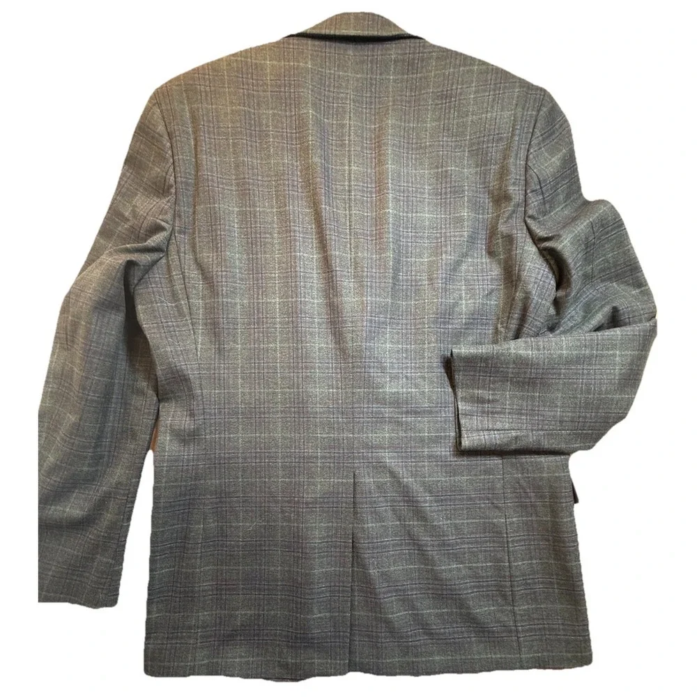 Lauren Ralph Lauren Mens 44R Blazer Jacket Drk Green Plaid Money‎ Preppy Dressy
